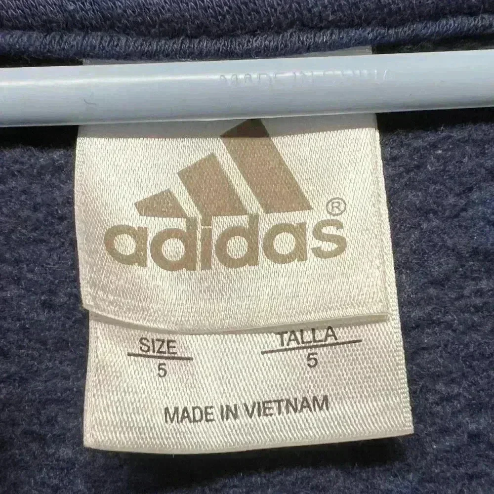 Adidas Girls Navy Blue Zip Up Hooded Jacket Size 5